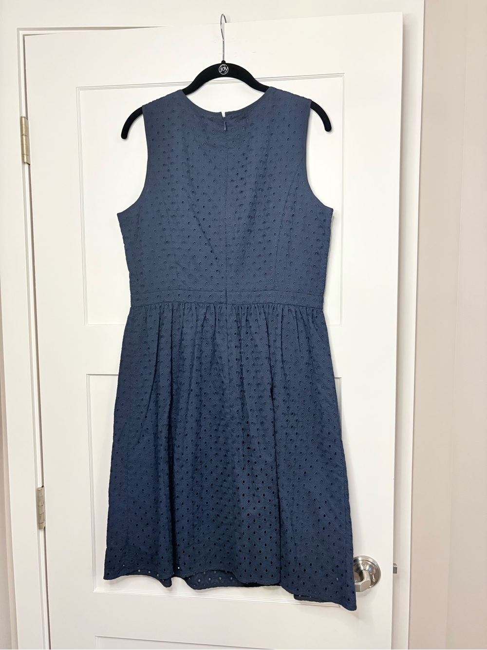 NWT Brooks Brothers Navy Eyelet Dress Size 12 - Preppy Coastal Timeless Style - Picture 3 of 11